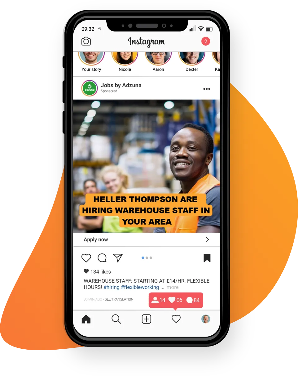 A social media campaign shown on a mobile phone